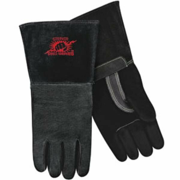 Steiner Industries SPS Pigskin Palm MIG Gloves with Foam Lined Back, Black - Large STI-P760-L